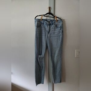 Light Blue Distressed High Rise Skinny Jeans